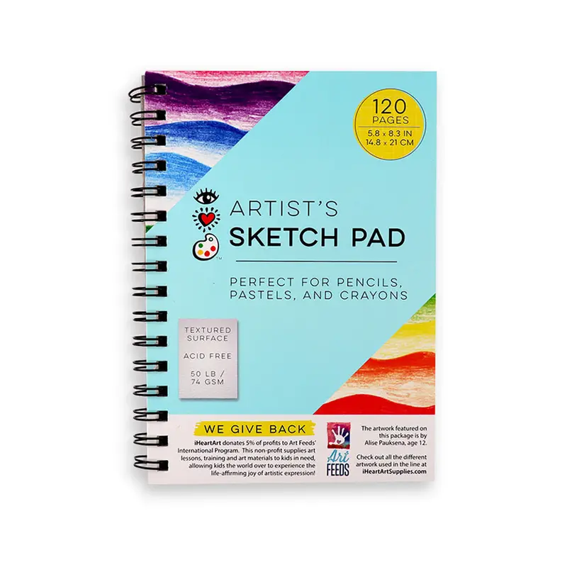 Premium Artist’s Sketch Pad – Spiral-Bound, 80-Page Drawing Journal