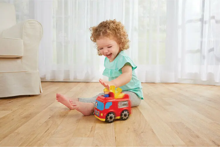Press N Zoom Fire Engine – Push-To-Drive Emergency Vehicle Toy