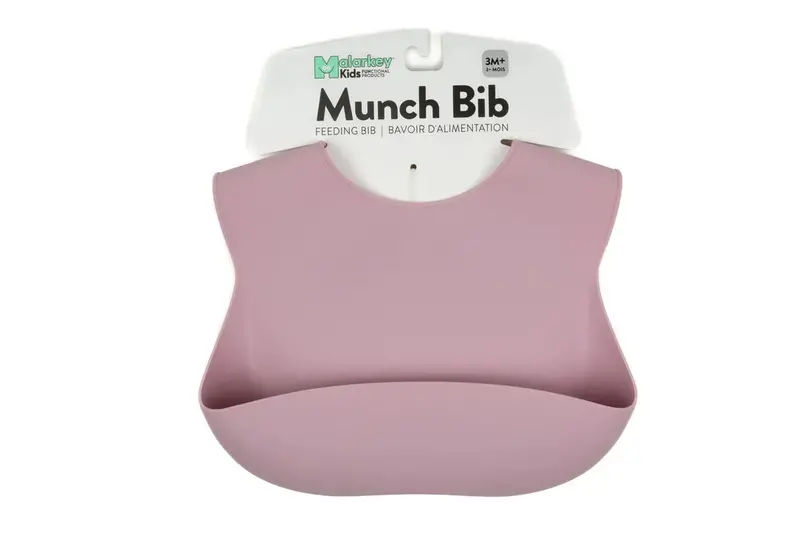 Purple Meadow Munch Bib for Infants