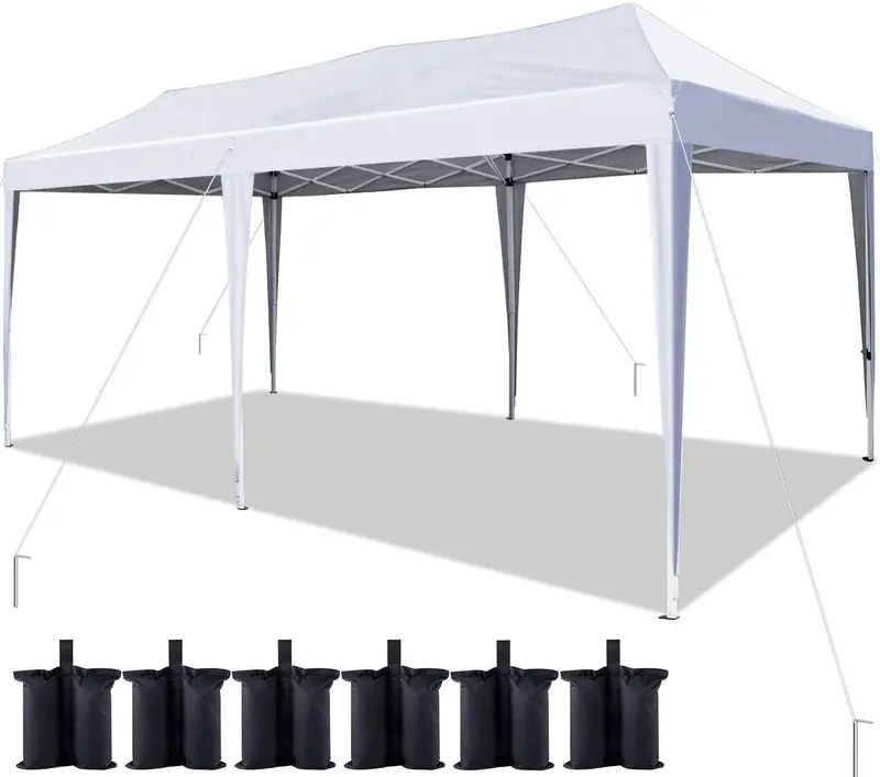 Quictent 10′ x 20′ Instant Pop-Up Canopy – No Sidewalls, White
