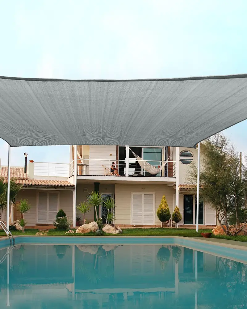 Quictent 20×26 ft Modern Rectangular Shade Sail – 185GSM HDPE, Fade-Resistant Outdoor Sun Protection (Taupe)