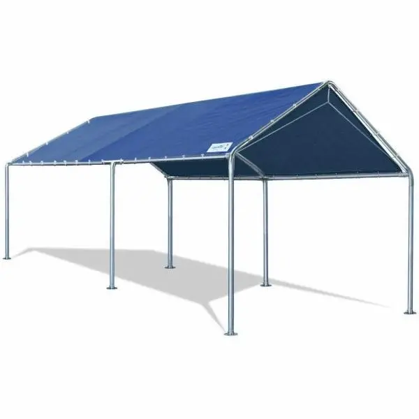 Quictent Upgraded Blue 10 ft x 20 ft Steel Carport — Reinforced Gable Design