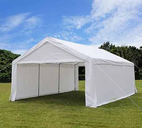 Quictent White Galvanized Steel Carport — 13 ft x 20 ft Heavy-Duty Shelter