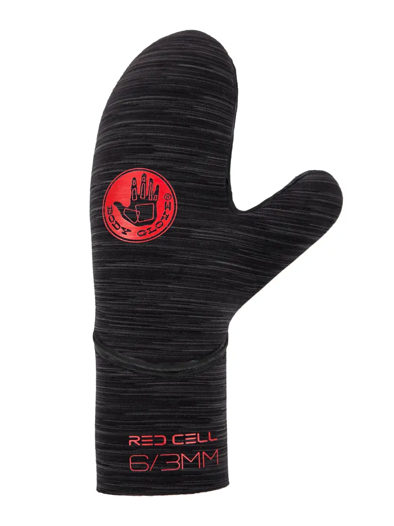 Red Cell 6/3mm Thermal Mitt Gloves – Black