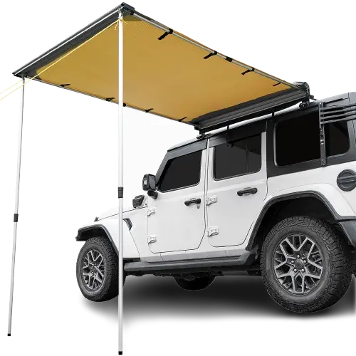 Roof Rack Side-Mount Awning for SUVs & Trucks – UV50+ Waterproof Pull-Out Shade