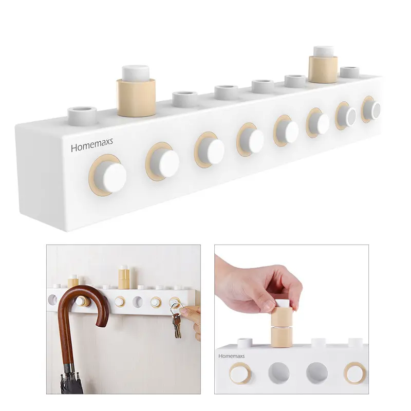 Self-Adhesive Wall Hook Kit – DIY Removable Towel, Key, and Coat Organizer