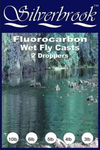 Silverbrook 12-Foot Fluorocarbon Wet Fly Leader with Tapered Design