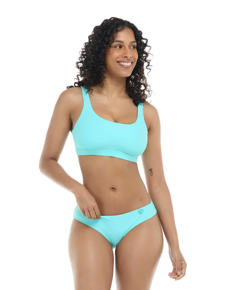 Smoothies Star Cross-Back Sports Bra – D Cup in Sea Mist