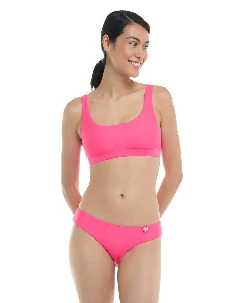 Smoothies Star Cross-Back Sports Bra in Bubble Gum