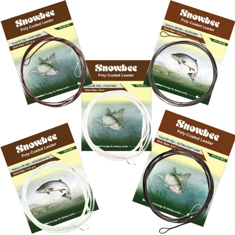 Snowbee Poly-Coated Trout Leaders – Assorted Lengths