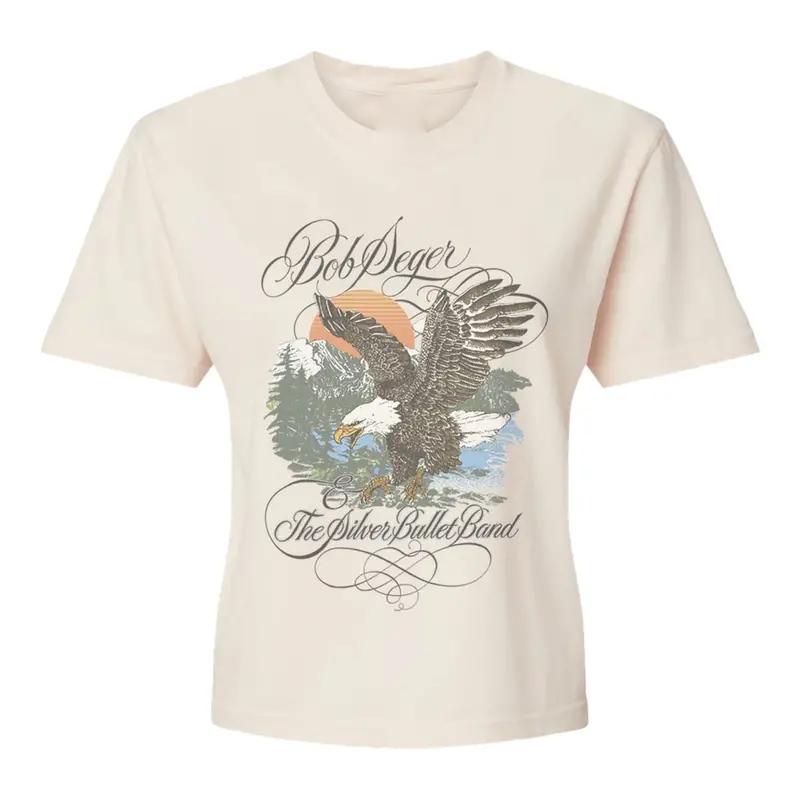 Soaring Eagle Script Logo Crop Top for Women