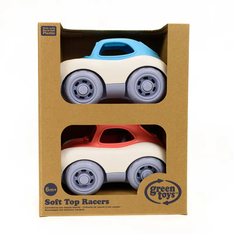 Soft-Topped Push Car Duo – 2-Pack Developmental Ride-On Set