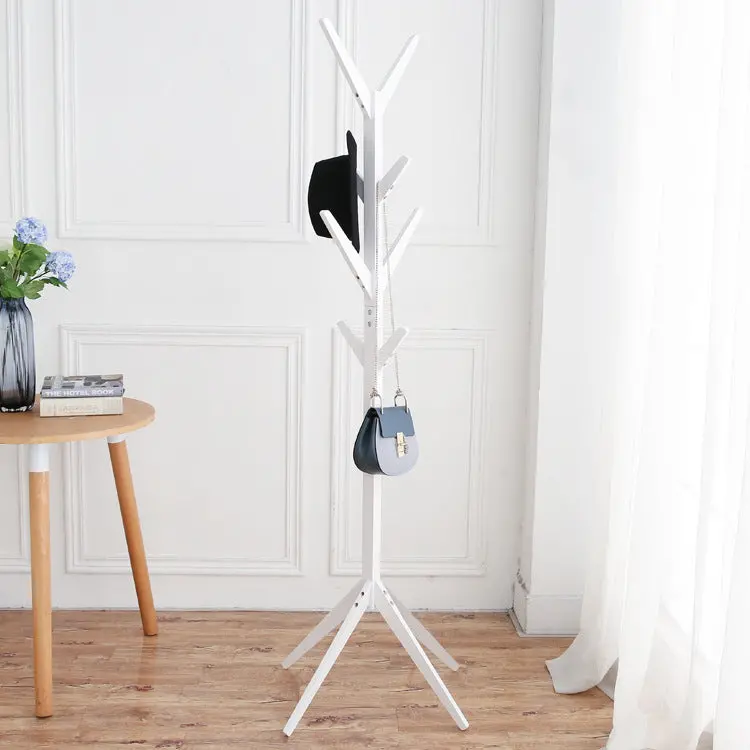 Solid Wood Fashion Rack – Living Room Clothing, Scarf, and Accessory Display