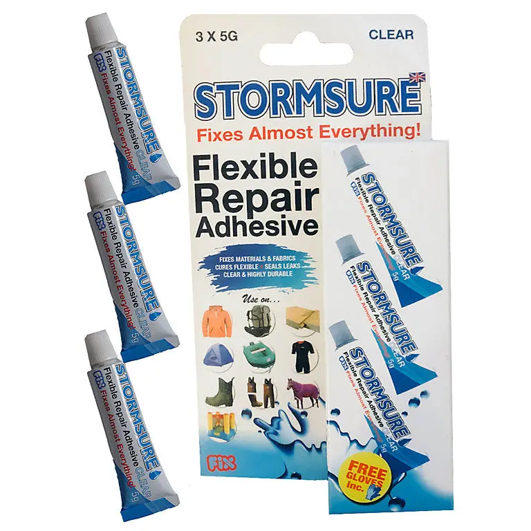 Stormsure Flexible Wader Repair Kit – 3×5g Tubes