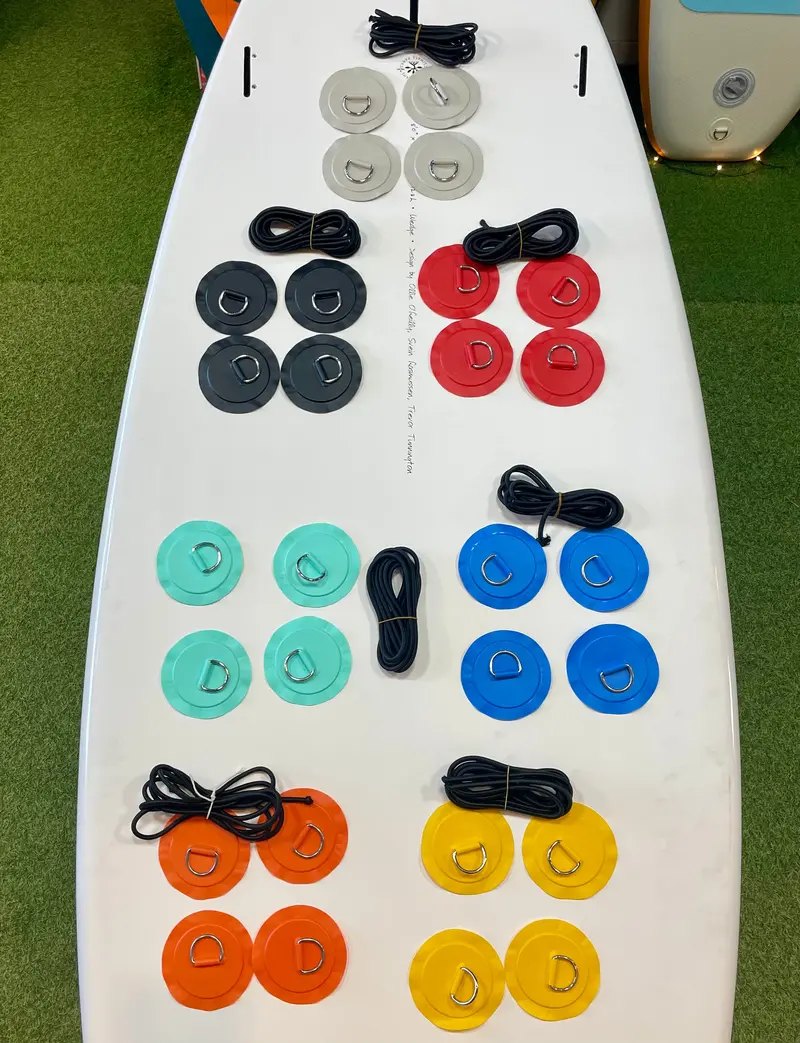SUP Anchor Kit with 4 PVC D-Rings and Elastic Bungee Cord – Easy Setup