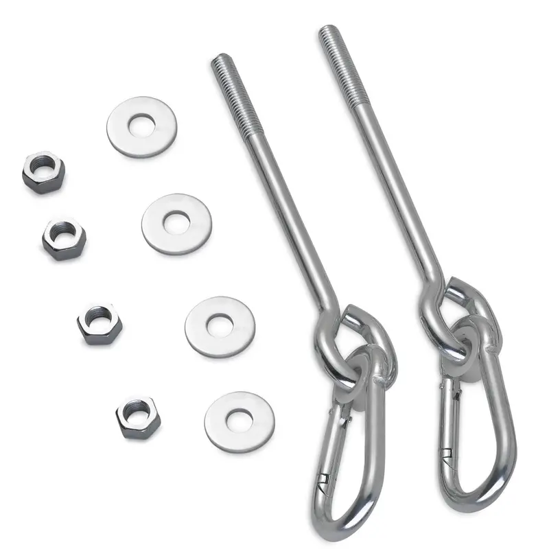 Swingan 6.5-Inch Screw Swing Hanger with 4-Inch Snap Hooks – 2-Pack