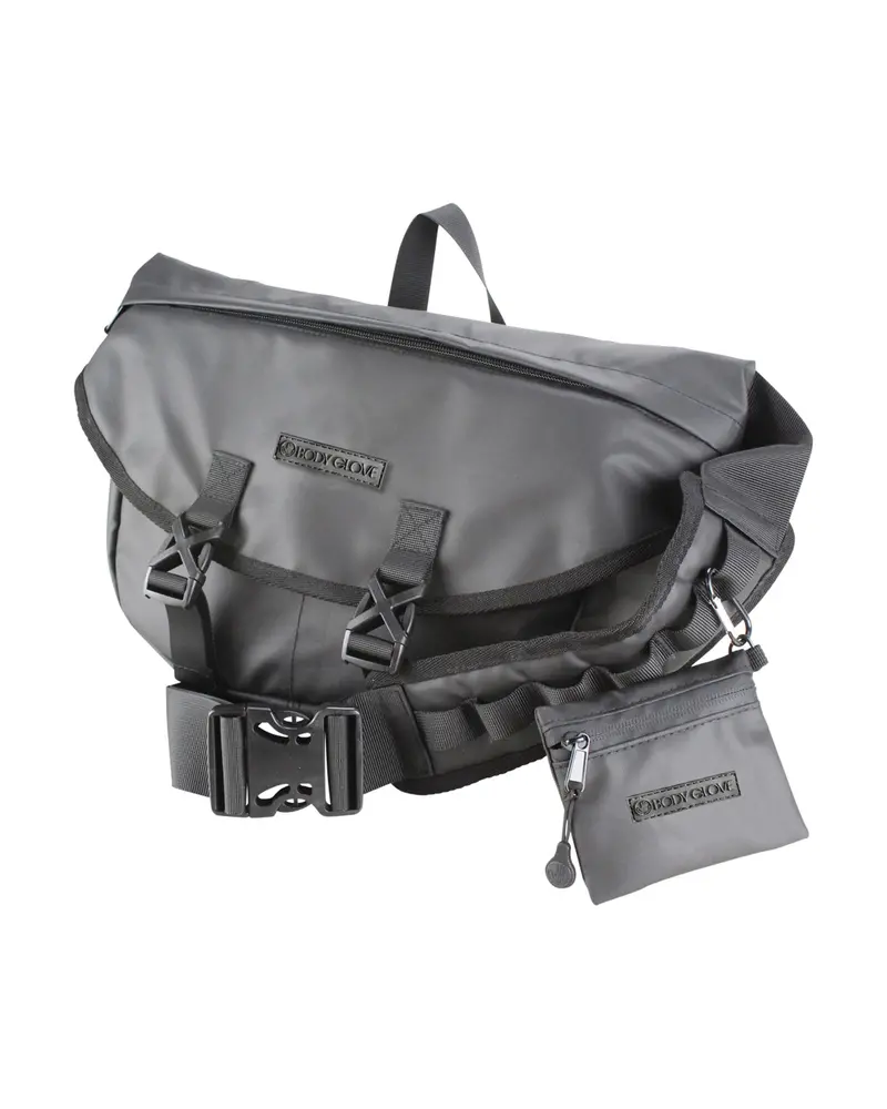Taluca Crossbody Messenger Bag with Detachable Pouch – Black