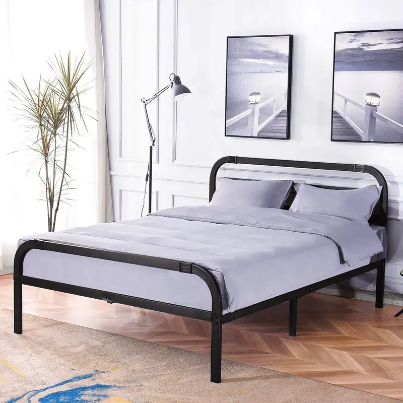 TATAGO Heavy-Duty Queen Platform Bed Frame with Headboard and Footboard – No Box Spring Required