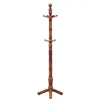 Walnut Wood Full-Height 180cm Coat Stand – Warm Natural Grain Finish