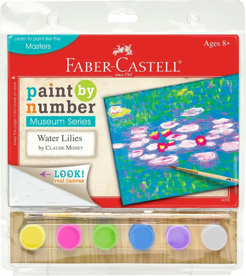 Water Lilies Paint-by-Number Kit for Beginners