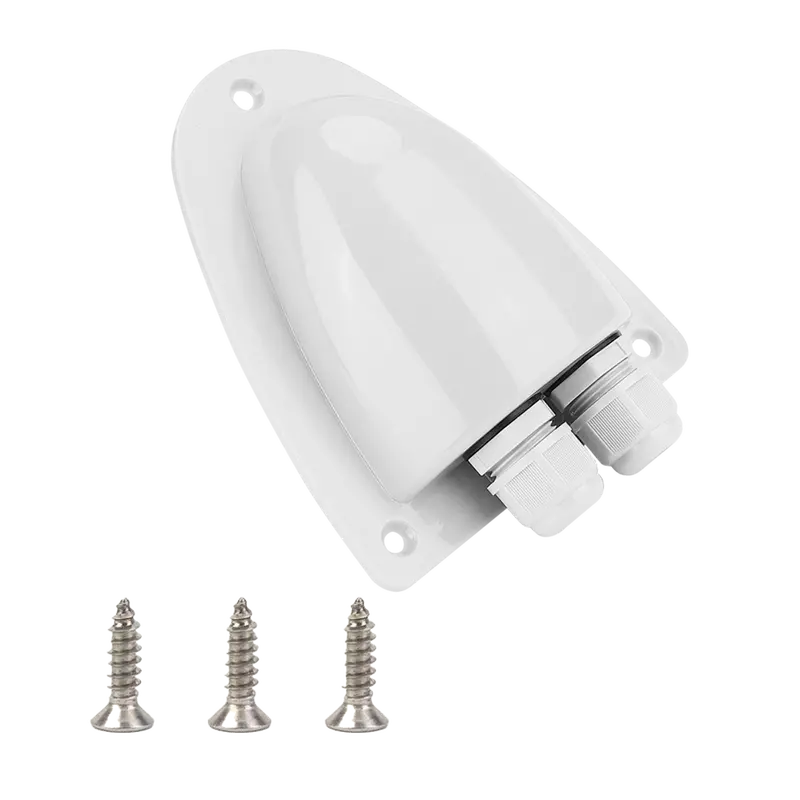 White Double-Cable Entry Gland – Solar-Grade, Weatherproof, IP67 Rated