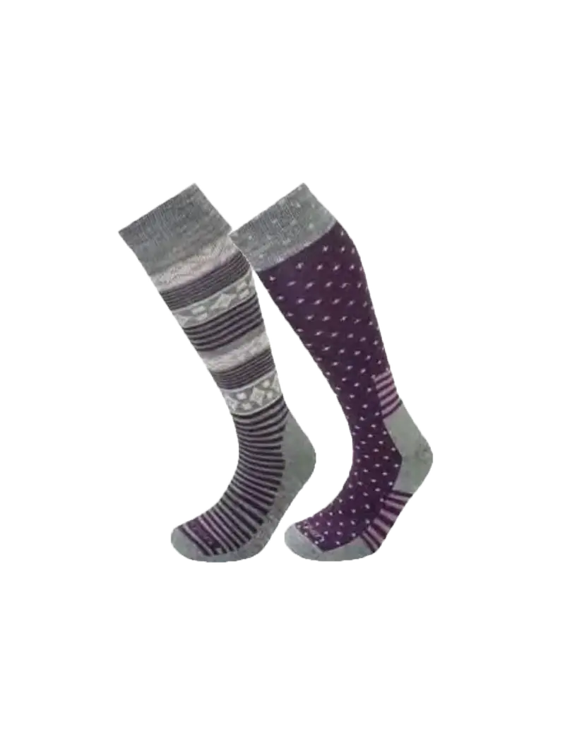 Women’s Lorpen T2 Medium-Weight Ski Socks – 2-Pack