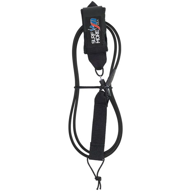 XM Surf More Cabo Leash – 8-Foot Durable Black Surfboard Tether