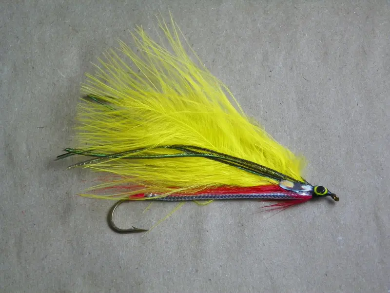 Yellow Marabou Streamer – Size 2, 8X Long