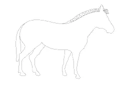 Zebra-Shaped Boot Template (No Stripes)