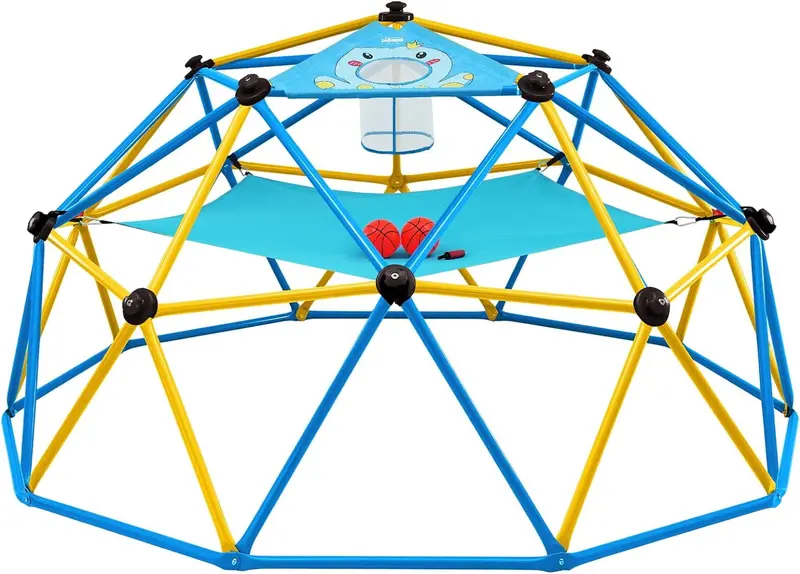 Zupapa 10FT Dome Climber Featuring Hammock – All-in-One Outdoor Playset for Kids 3–10, Supports Up to 800 Pounds