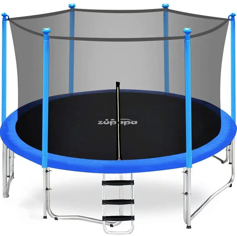 Zupapa 12-Foot Trampoline with Enclosed Safety Net and Padded Frame
