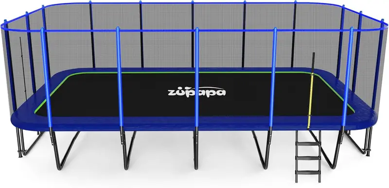 Zupapa 13×23 FT Rectangular Trampoline – 2500 LBS Capacity, Commercial-Grade Gymnastics Trampoline with 10-Year Warranty