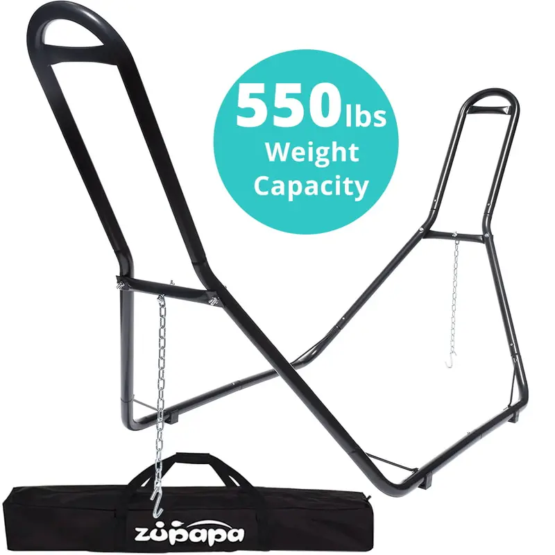Zupapa 14-Foot Steel Hammock Stand – Sturdy Freestanding Frame for Double Hammocks