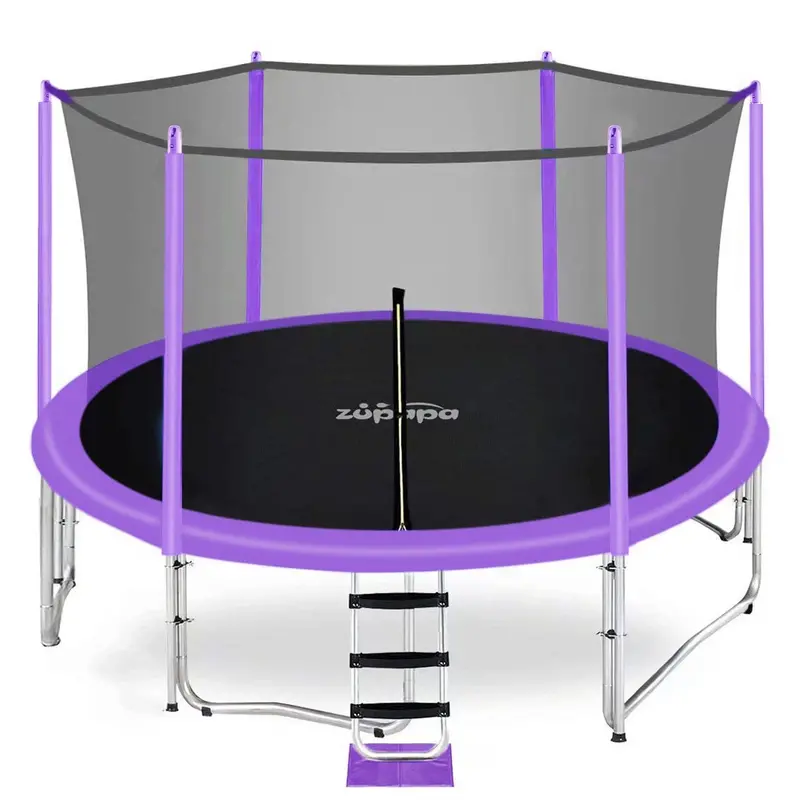 Zupapa 16/15/14/12/10/8FT Kids Trampoline – Enclosed Safety System & Complete Accessory Pack
