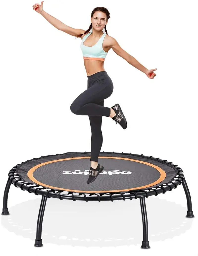 Zupapa 40-Inch Round Mini Trampoline – Compact Indoor Fitness Bouncer