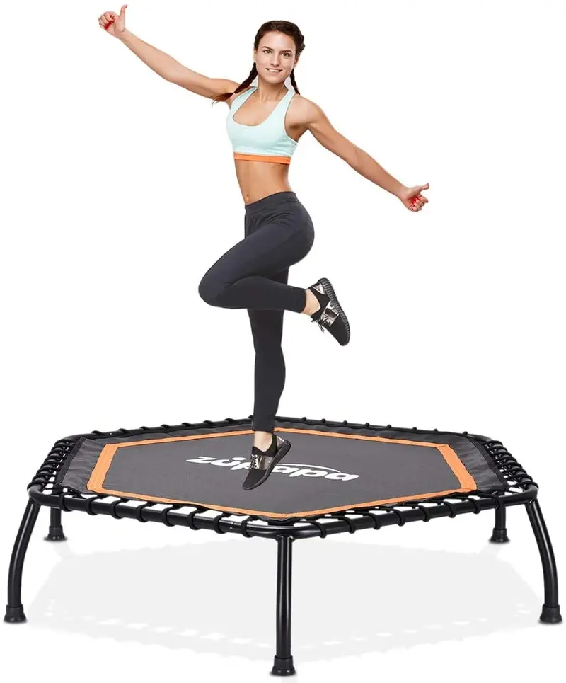 Zupapa 45-Inch Hexagonal Mini Trampoline – Space-Saving Shape, High-Rebound Surface