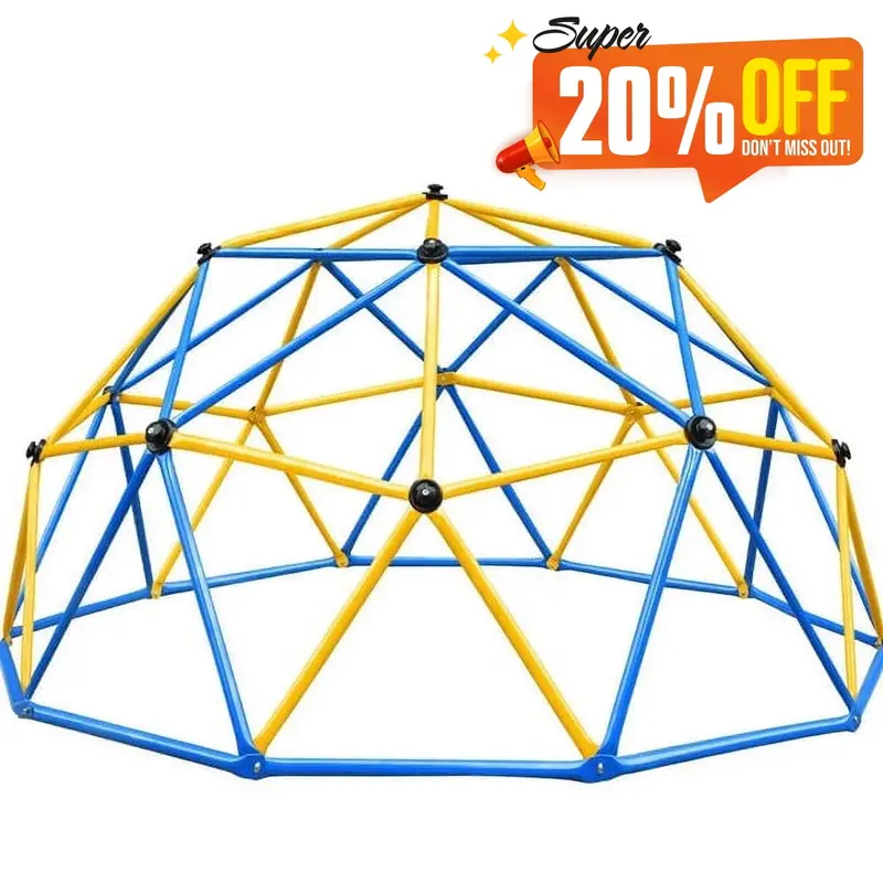 Zupapa 9FT Decagonal Dome Climber – 750LB Capacity Geo Jungle Gym with Easy Assembly & 3-Year Warranty