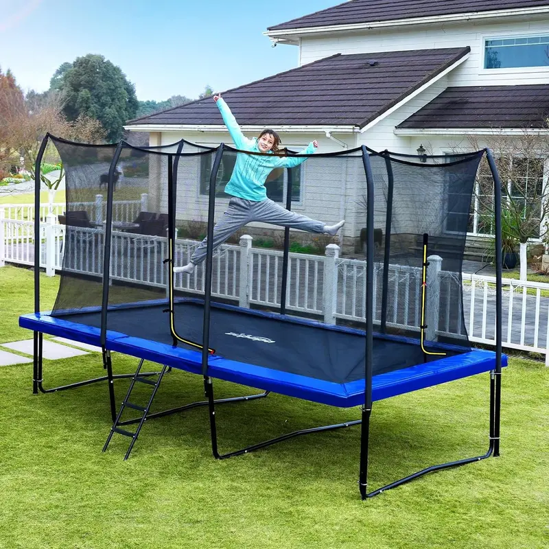 Zupapa 9’x15′ Rectangle Trampoline – 1500 lb Capacity, Outdoor Gymnastics Tumbling Mat for Kids & Adults