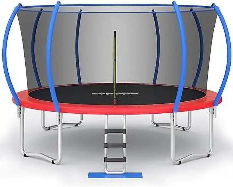 Zupapa No-Gap 15/14/12/10FT Kids Trampoline with Enclosed Safety Net – 425 lb Outdoor Model