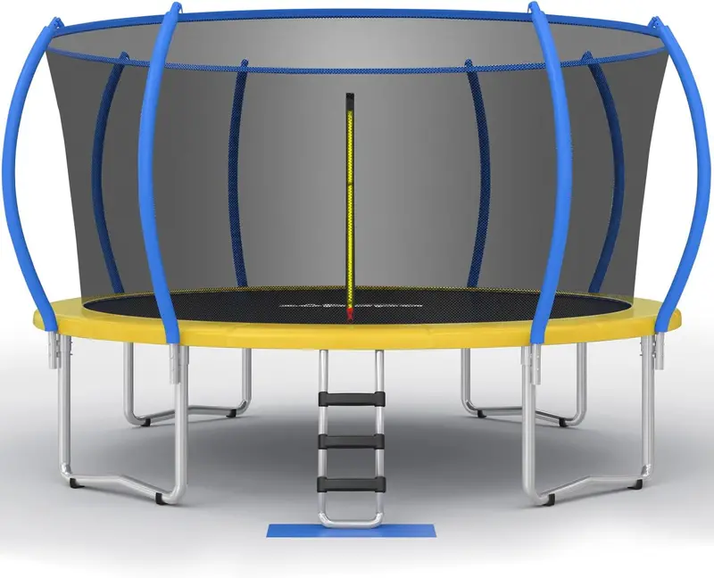 Zupapa No-Gap 15/14/12FT Kids Trampoline with Enclosed Safety Net – 425 lb Capacity