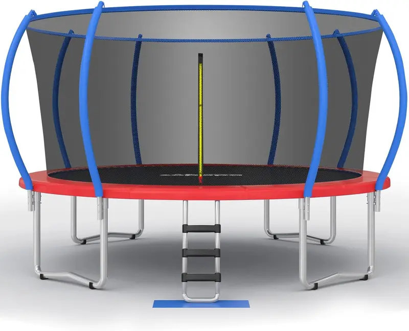 Zupapa No-Gap Round Trampoline – 10–15 ft Sizes with Enclosure, Designed for Safe, High-Bounce Outdoor Fun