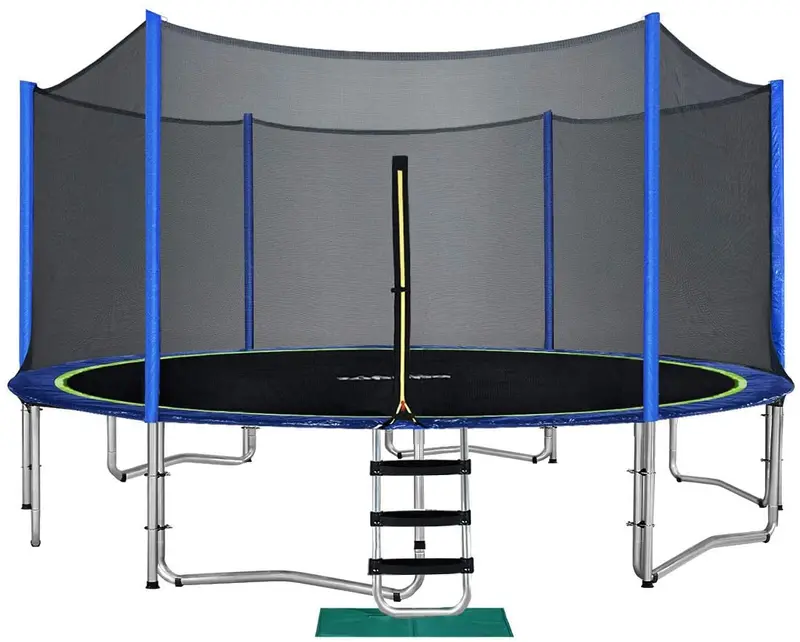 Zupapa Saffun 10-Foot Round Trampoline with Integrated Safety Enclosure