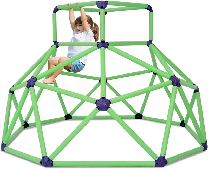 Zupapa Sturdy Decagonal Monkey Bars Dome – Compact Jungle Gym for Kids, Easy-Setup Outdoor Play Structure for Active Play